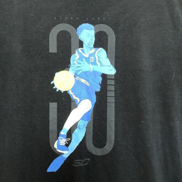 Under Armour HeatGear Loose Fit Youth T-Shirt Stephen Curry 30 Graphic X-Large - Picture 2 of 7